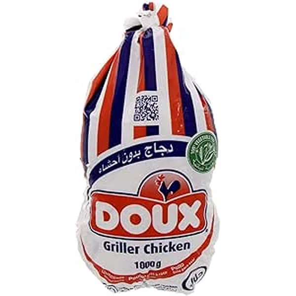 DOUX GRILLER WHOLE FRESH FROZEN CHICKEN 1000G BAG