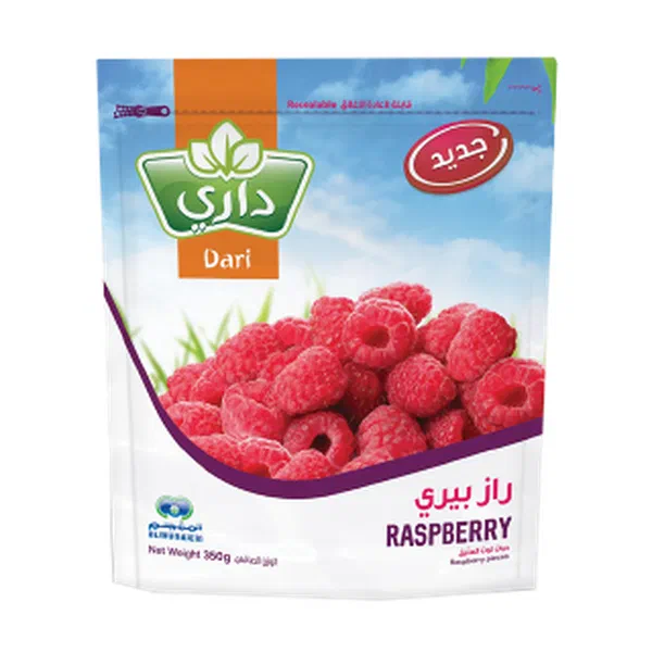 DARI FROZEN WHOLE RASPBERRIES NATURAL FRUIT SNACK 350G