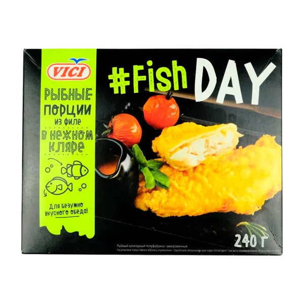 Рыбные порции Vici Fish Day из филе в кляре 240г