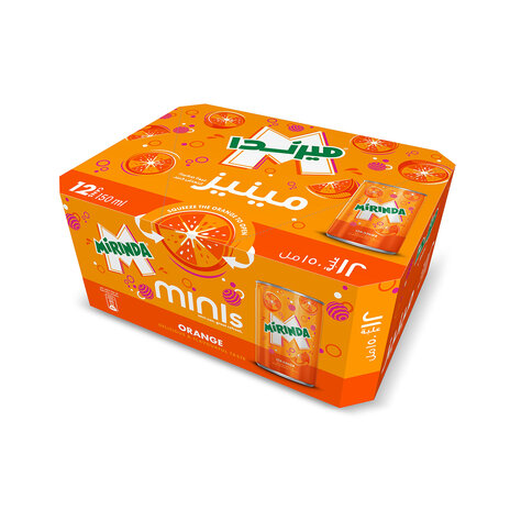 Mirinda Soft Drink Orange Can  12X150Ml