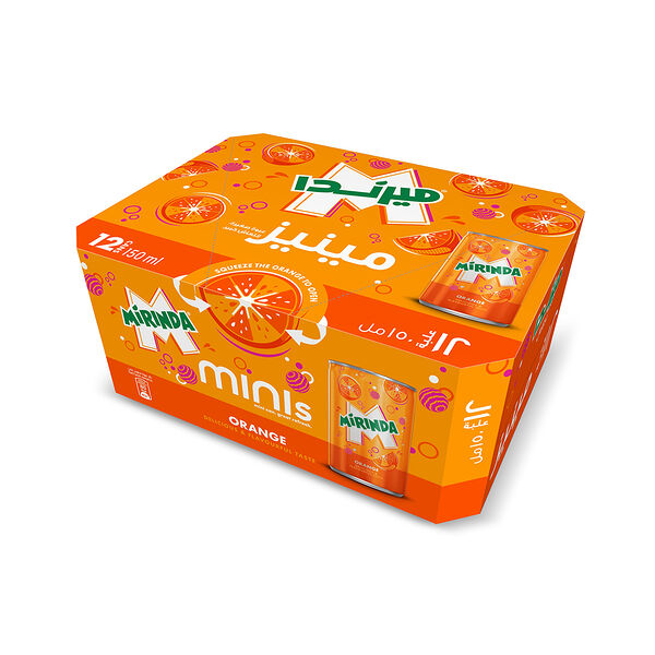 Mirinda Soft Drink Orange Can  12X150Ml