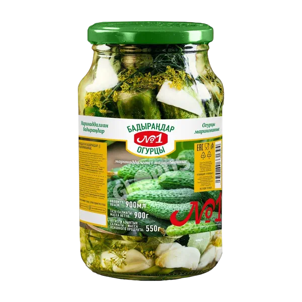 Огурцы №1 марин. 900г ст/б PL1