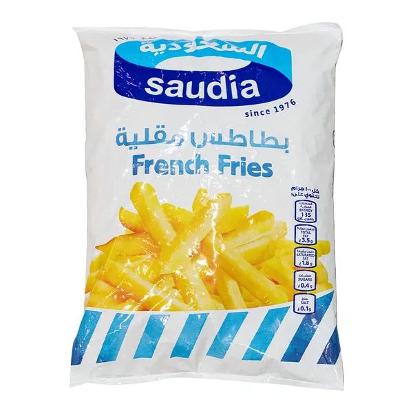 SAUDIA REGULAR CUT PREMIUM FRENCH FRIES 1KG BAG