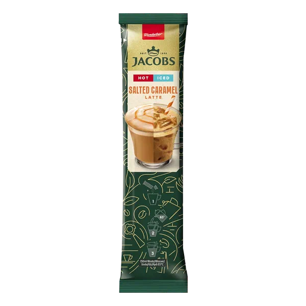 Jacobs туздуу карамель Latte  кофеси 21,3 г саше