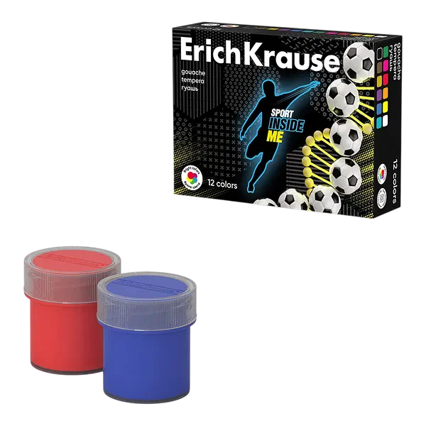 Гуашь ErichKrause Sport Dna 12цв 20мл 61773