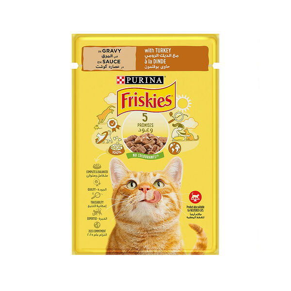 Purina Friskies Wet Turkey Pouch Cat Food 85Gm