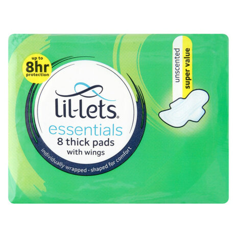 Lil-lets Essential Pads Unscented 8