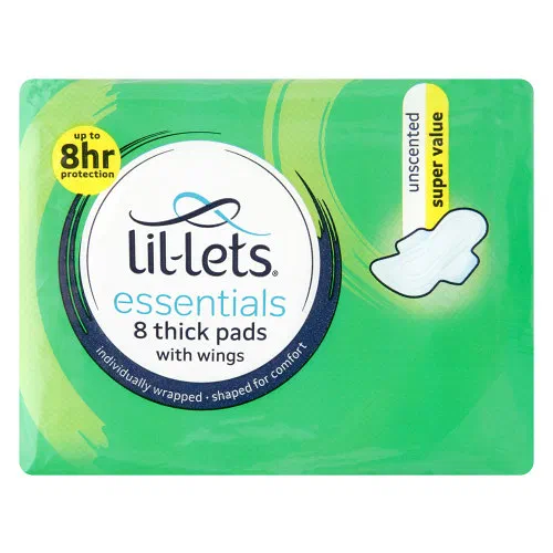 Lil-lets Essential Pads Unscented 8