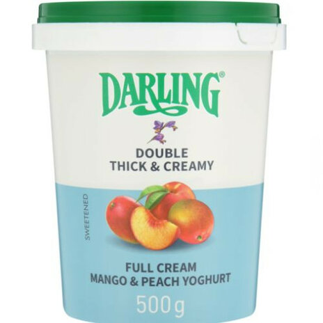 Darling Mango & Peach  Full Cream Yoghurt 500g