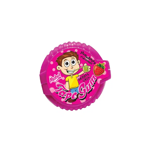 JOJO TAPE GUM ROLL SOUR APPLE FLAVORED BUBBLE GUM 60G