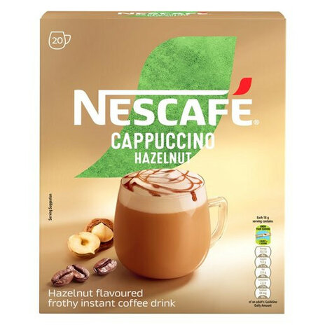 Nescafe Hazelnut Cappuccino Sachets 20s