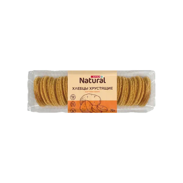 Хлебцы SPAR Natural хруст. картофель 70г ф/п SPR1