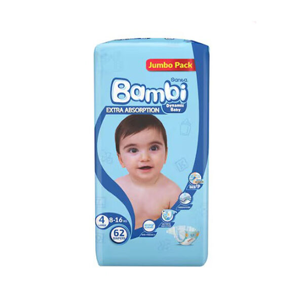 Bambi Diapers Jumb Lrg #4/62'S