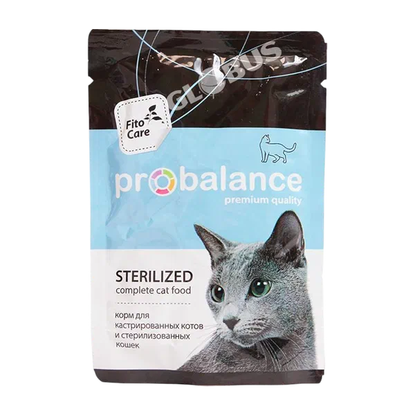 Корм д/кошек Pro Balance Sterilized д/стерил и кастрир 85г Велкорм