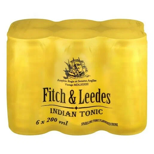 Fitch & Leedes Indian Tonic Can 200ml 6 Pack