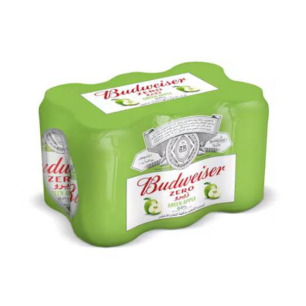 Budweiser Zero Green Apple Can 330Ml X6