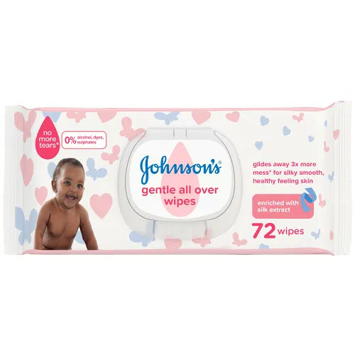 Johnson's Gentle All Over Wipes 72's