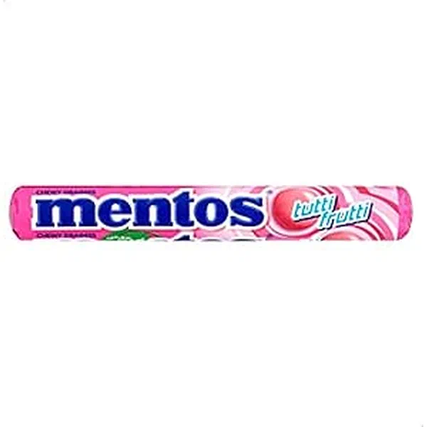MENTOS TUTTI FRUTTI FLAVORED CHEWY CANDY ROLL 37.5G