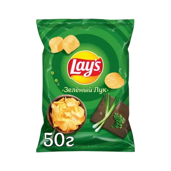 Чипсы Lay's зелёный лук 50г п/п Фрито Лей Россия 32
