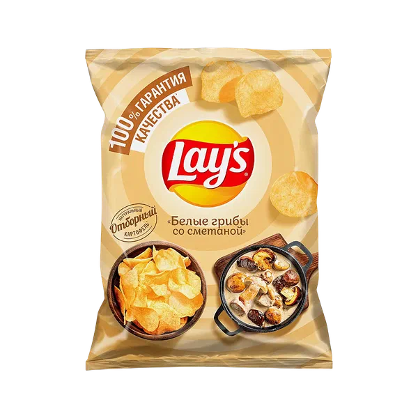Чипсы Lay's бел грибы со сметаной 105г п/п Фрито Лей Россия 20