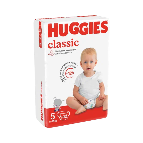 Подгузники детск Huggies Classic 5 42шт