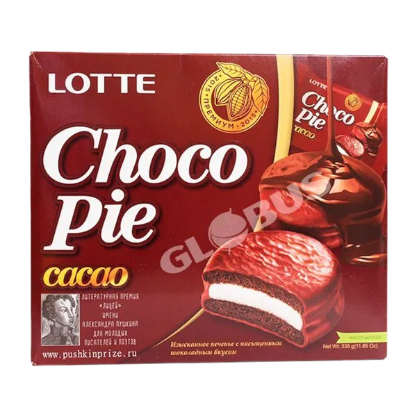 Печенье Lotte Choco pie cacao 12шт 224г