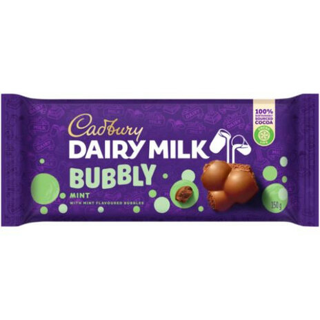 Cadbury Bubbly Mint 150g