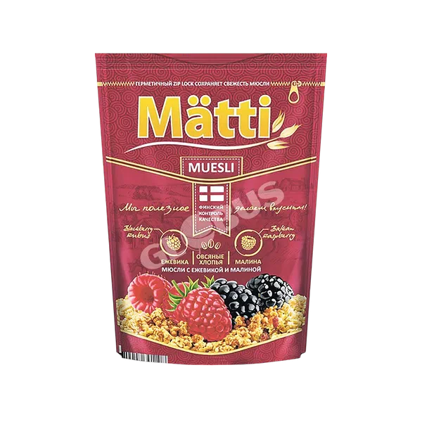 Мюсли Matti ежевика/малина 250г д/п