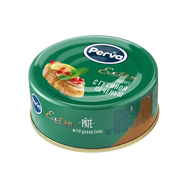 Perva Extra чүйгүн каз боору паштети 100г