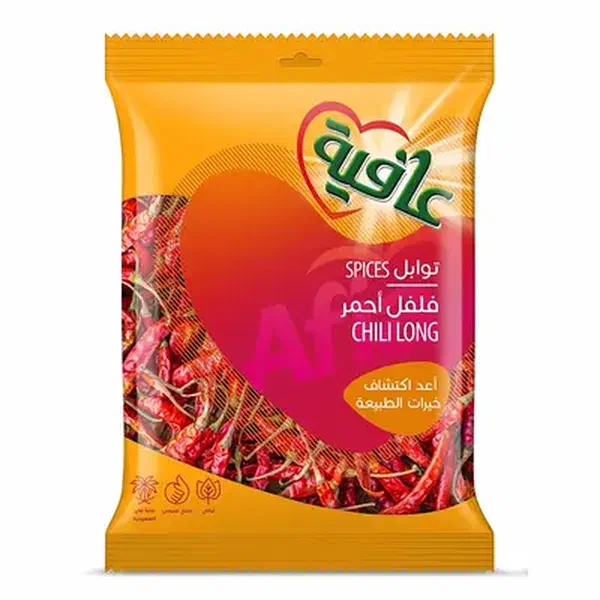 AFIA DRIED WHOLE LONG RED CHILI PEPPERS 100G