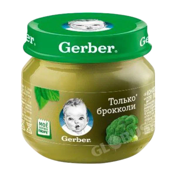Gerber брокколи балдар маңызы 4 айдан 80г