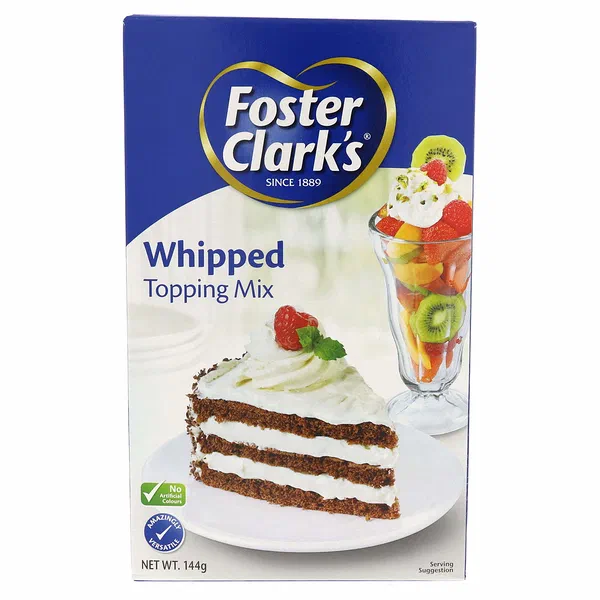 FOSTER CLARK’S HIGH-PERFORMANCE WHIPPED TOPPING MIX AROMATIC 144G