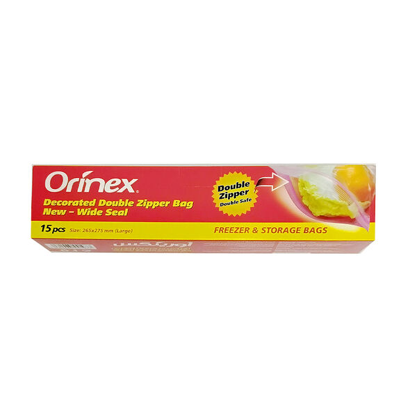 Orinex Double Zipper Bag  15 Pcs