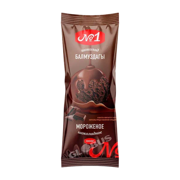 Мороженое №1 пломбир шоколадный 1кг PL1 ЗМЖ