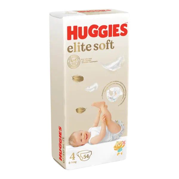 Подгузники детск Huggies EliteSoft 4 54шт