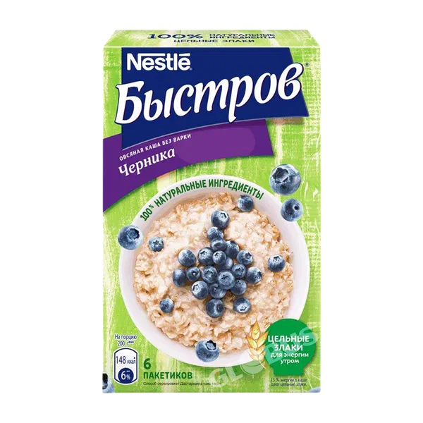 Каша Быстров овсян черн/мол 240г
