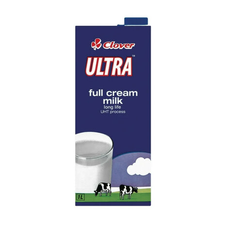Clover Ultra Uht Full Cream Milk 1lt