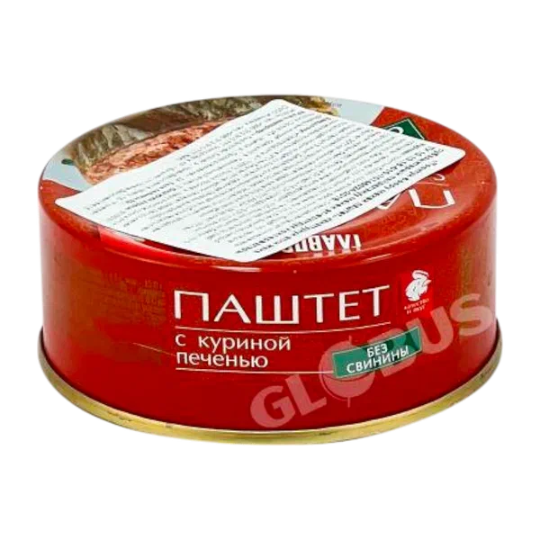 Паштет Главпродукт с кур.печ. б/свин 90г ж/б