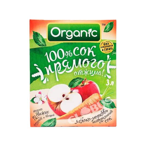 Сок Organic ябл/морковь 3лт/п Organic Кыргызстан 1