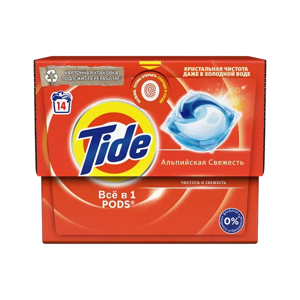 Tide Альпийская свежесть кир жуугуч капсулары 14д