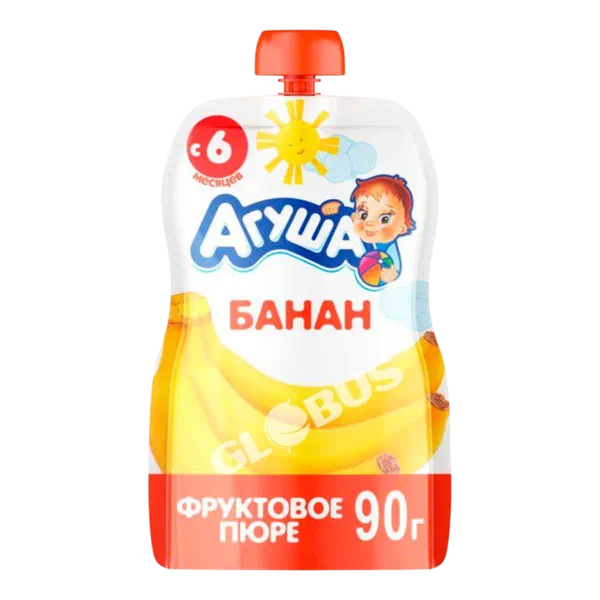 Пюре дет. Агуша фрукт.банан с 6мес 90г д/п ВБД