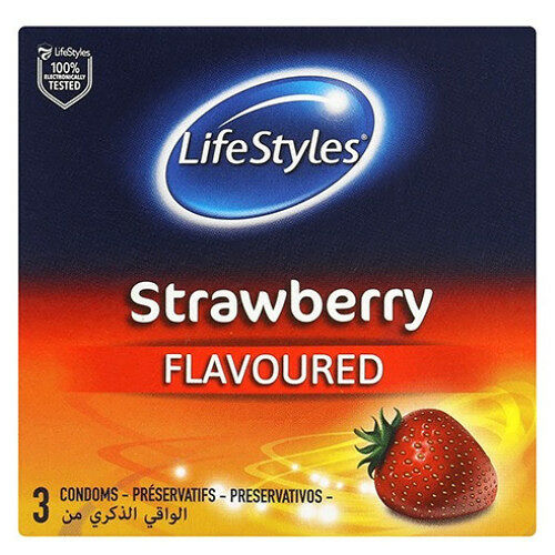 Lifestyles Strawberry Condoms 3's