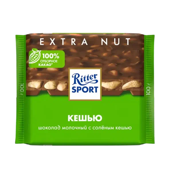 Ritter Sport Cashew мол. 100г шоколады