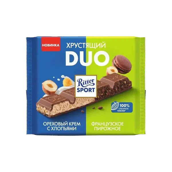Ritter Sport DUO французкий крем шоколады 218г