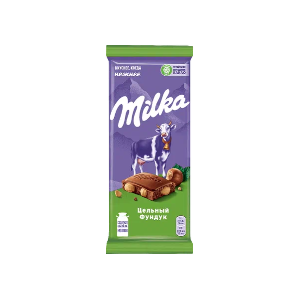 Milka фундук мене сүттүү шоколады 80г