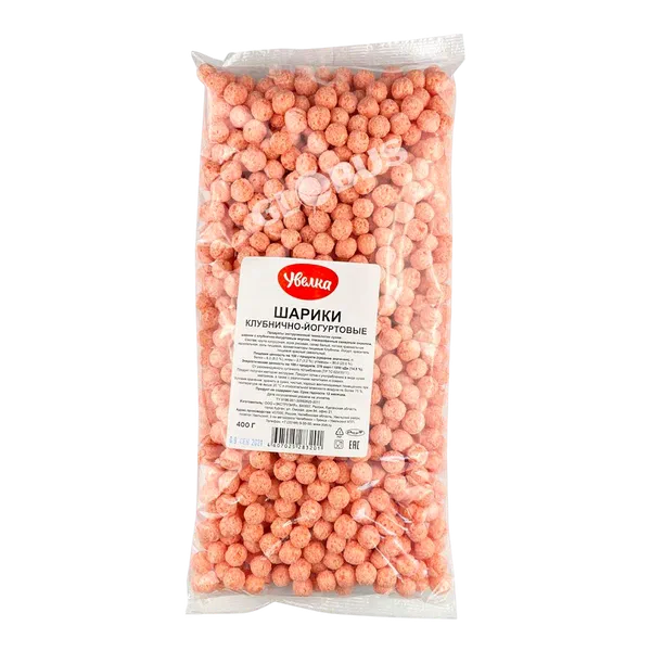 Шарики кукуруз Увелка клубничные 400г