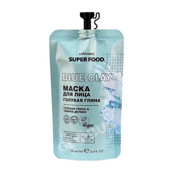 Cafe mimi голубая глина бет үчүн маска 100мл