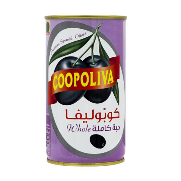 Coopoliva Black Whl.Olives 350 Gm