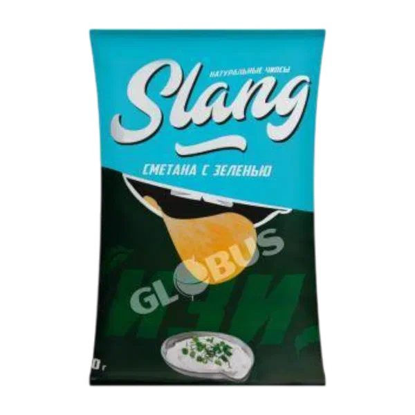Чипсы Slang сметана/зелень 60г