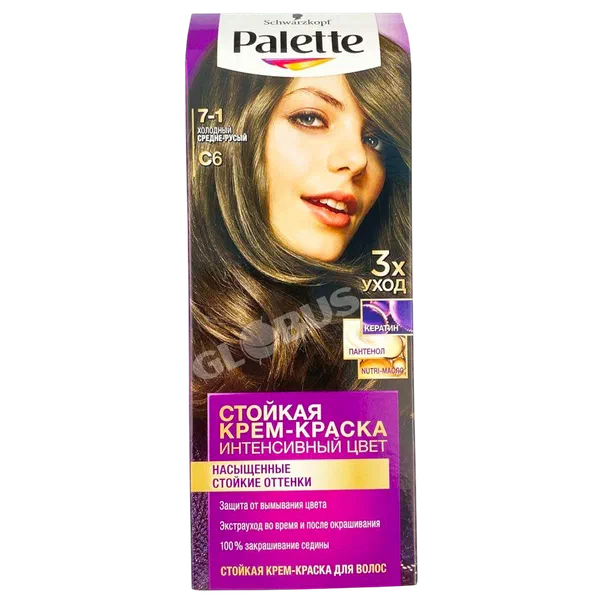 Краска д/волос Sch Palette ICC C6 средне-русый 110мл